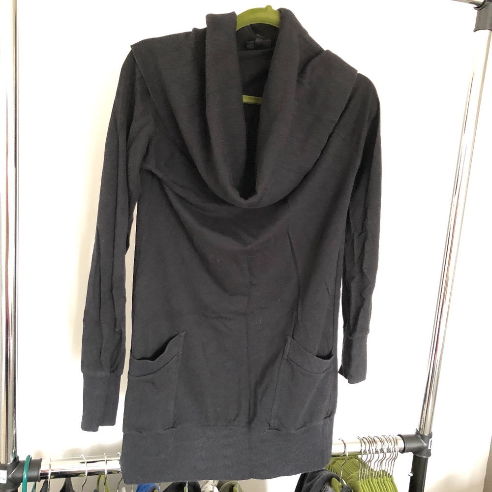 Mossimo Black Cowlneck Sweater with Pockets- Sz M